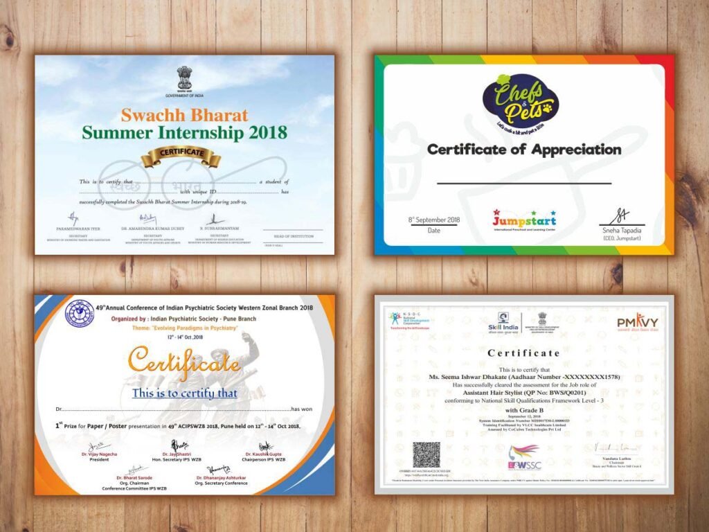 Certificate Printing Ely